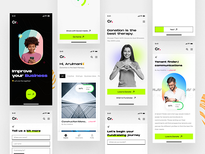 Fundraising App for startups animation app apple branding crowdfunding design details page fintech fundraising galaxy halolab icon illustration keto kickstarter logo modern design ui ux vector