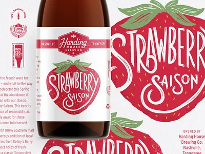 Local Fruited Saison Series beer brewery fruit illustration lettering package design saison