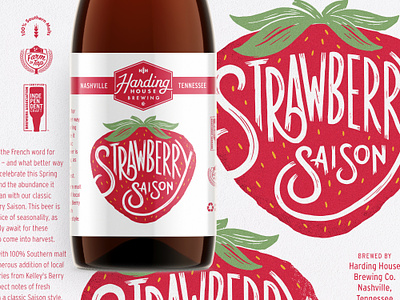Local Fruited Saison Series beer brewery fruit illustration lettering package design saison