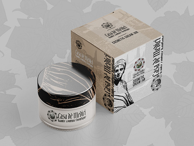 Casa de Medici - Haute Couture Boutique- Cosmetic Cream Jar branding design graphic design illustration logo typography vector