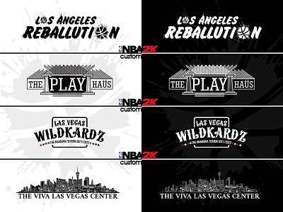 NBA2K Custom Team Logo + Arena Branding 2k branding design graphic design illustration logo typography vector