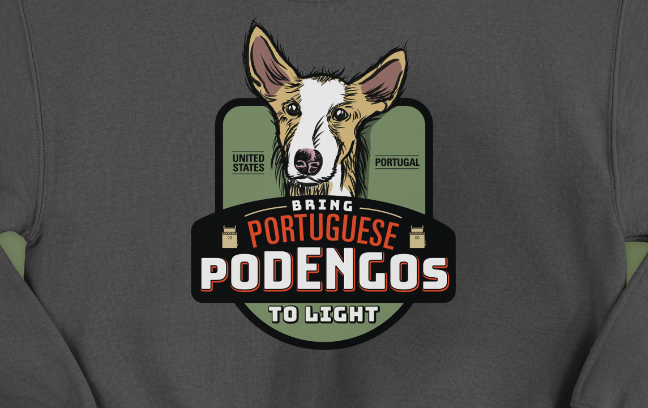 Podengo Rescue adobe illustrator animal rescue branding design dog dog logo dog rescue graphic design illustration logo podengo dog portugal portuguese typography vector