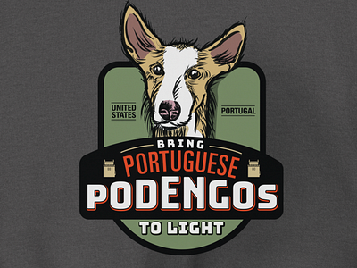 Podengo Rescue adobe illustrator animal rescue branding design dog dog logo dog rescue graphic design illustration logo podengo dog portugal portuguese typography vector