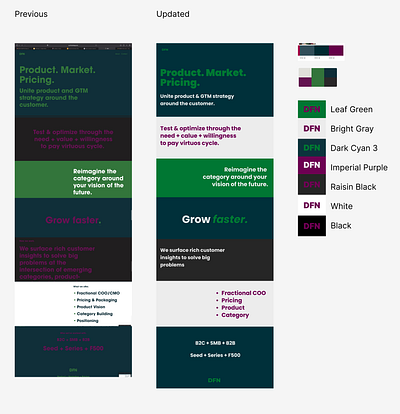 DFN Website Update branding design ui website