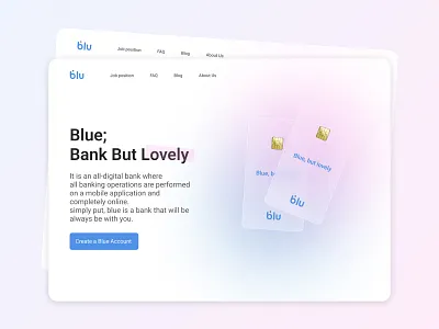 Bank landing page bank design glassmorphism herosection landing minimal trend ui uiuxdesign ux web