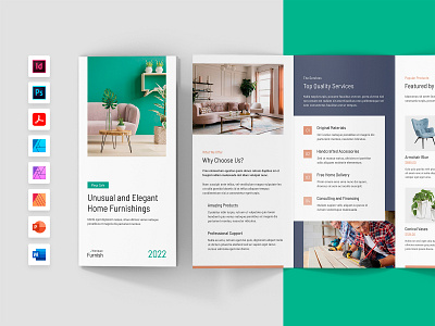 Brochure – Furniture Company Tri-Fold accessories affinity template architecture brochure brochure download brochure template brochure trifold carpenter catalog furnishing furniture graphic design graphic template indesign template interior design ms powerpoint template ms word template photoshop template products services