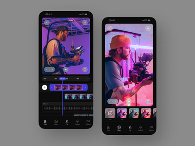 Video Editor - App app app design application design designer editor mobile ui ux video editor video editor app