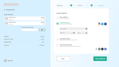 Challenge #002 - Credit Card Check out figma ui