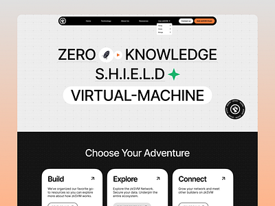 ZK SVM - ZERO KNOWLEDGE blockchain crypto landing page ui design website design