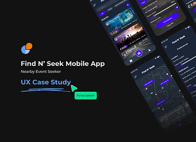 Find N' Seek Mobile App branding event app event finder ui ui ux design ux