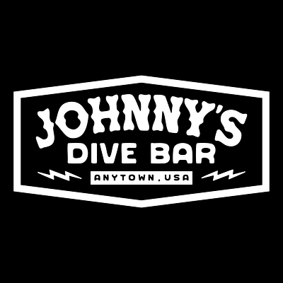 Johnny's Dive Bar bar branding dive bar logo