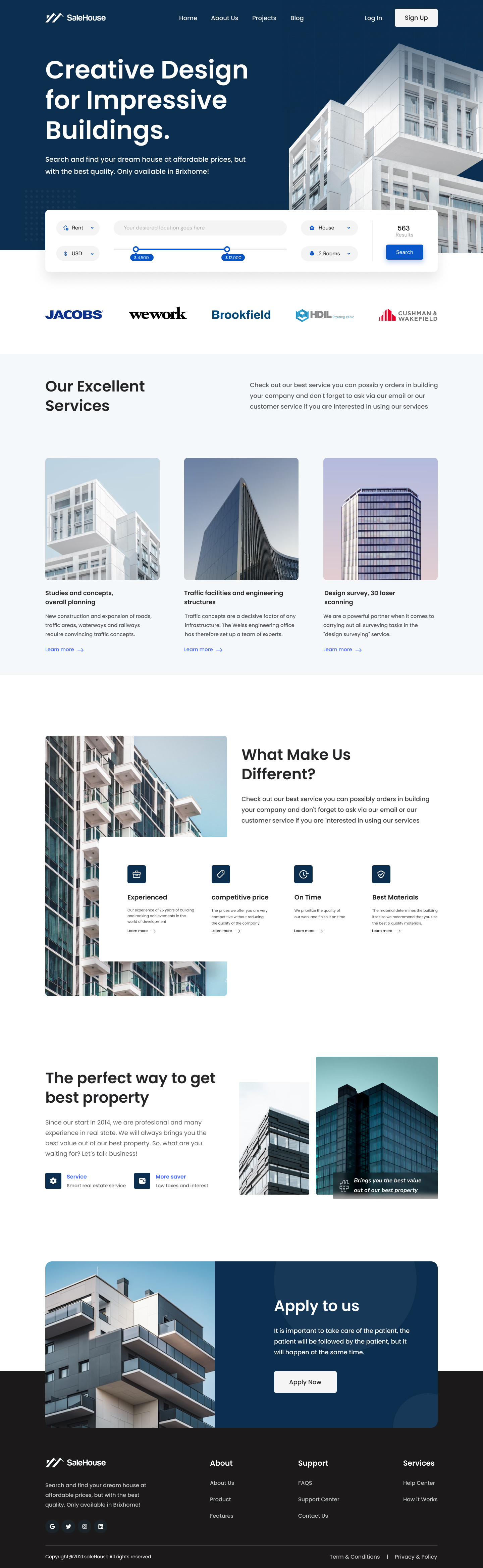 Real Estate Website Landing Page by Oyolloo on Dribbble