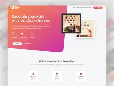 TheMemoryTiles Landing Page Design design ui ui design uidesign ux uxdesign web web design webdesign