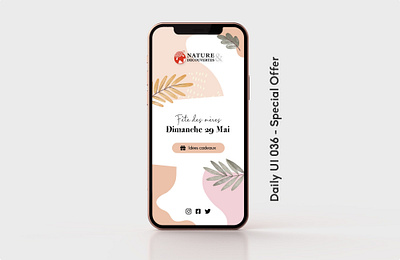 Daily UI 036 - Special Offer 036 app daily ui 036 dailyui design fete des meres fleurs flowers graphic design mother day offre speciale special offer ui