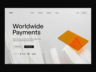 Keep Website banking card cards finance fintech funds payments transactions wallet