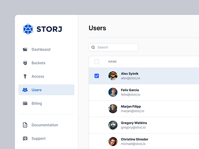 Storj | Users app branding design mobile app design ui ux web web app web app design