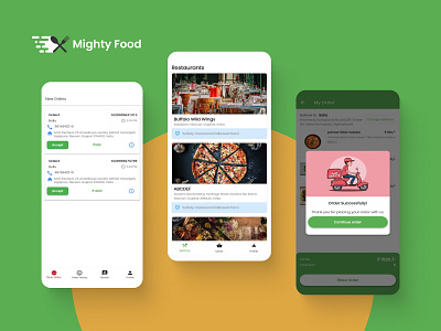 MightyFood android app appdesign design flutter foodapp ios mobileapp ui