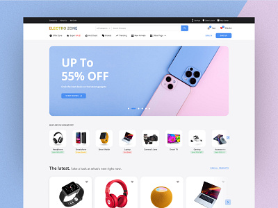 E-commerce - Electronics website❣ branding category clothing brand e commerce ecommerce fashion graphic design header landing page layout online store product shopify shopping ui ui design uiuxdesign website