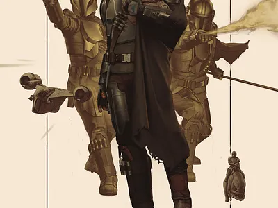 This is the way illustration mandalorian poster star wars