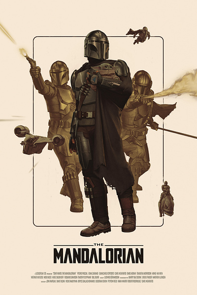 This is the way illustration mandalorian poster star wars