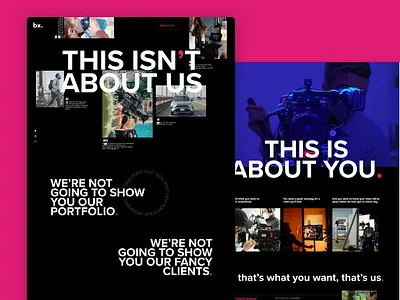 BX Films Landing Page design elementor marketing ui ux web design