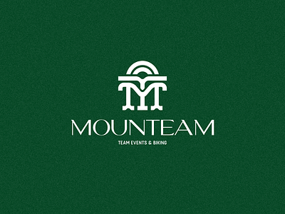 Mounteam - Logo activity biking brand branding calm clean cycling green group identity logo mark monogram monomark mountains peaceful serif sports team travel