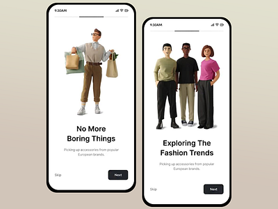 Fashion Shopping Mobile App clothing store digital store e commerce app fashion app fashion shopping fashion trends mobile app mobile ui modern ui onboarding screen online shopping product discovery shopping shopping platform stylish ui design ui inspiration user experience ux design ux ui