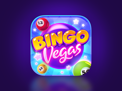 App Icon - Bingo Vegas app icon bingo branding casino casual game design game game app game interface gaming illustration logo mobile casino mobile game ui