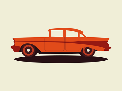 retro car illustration