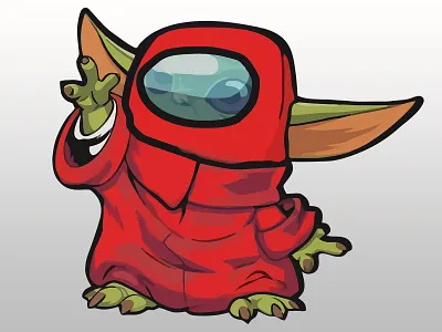 Yoda Baby Illustration baby babyyoda design illustration logo yoda