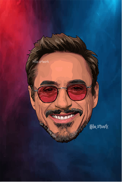 robert downey jr vector art by hiboart adobe animation artwork dc design digital digitaldrawing disney graphic design illustration ironman marvel robertdowneyjr tonystark
