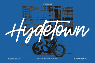 Hydetown Script Font 3d animation branding design font fonts graphic design illustration logo motion graphics nostalgic signature ui