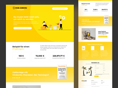 Huk-Coburg design ui ux web