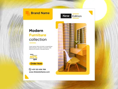 Furniture Social Media Post branding colorful design furniture graphic design minimal photoshop poster social media ui