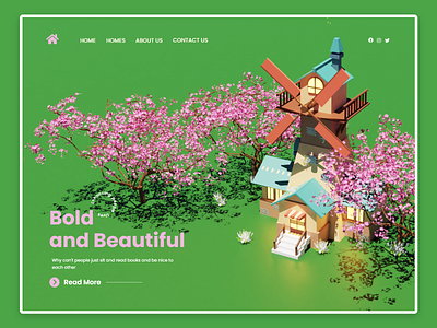 #2 Bold & Beautiful 3d art 3d artist 3dart 3dui blender3d conceptui greenui homeui landingpage newui trendui ui uiconcept uidesign uidesign2022 uidesignh uihome uilandingpage uitrend