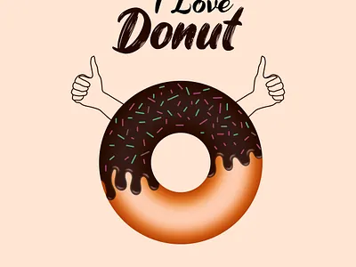 Creative Design Concept - I Love Donut banner creative design donut doughnut illustration template vector