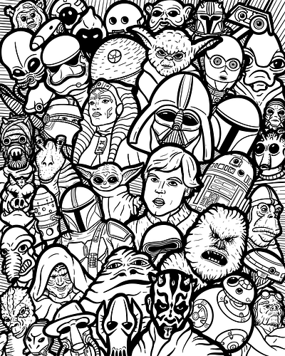 MAY THE 4TH BE WITH YOU! 3cpo ahsoka tano baby yoda cad bane chewbaca darth maul darth vader fan art grogu kylo ren luke skywalker mandalorian may the 4th may the force be with you r2d2 star wars star wars fan art stormtrooper the force yoda