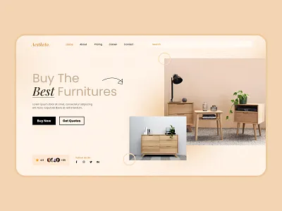 Aestheto UI Design branding figma graphic design landing page ui web design website