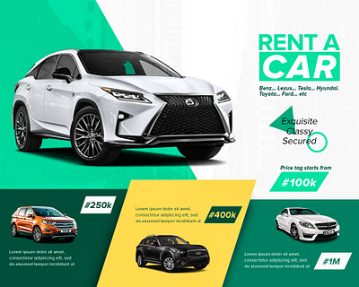 Rent A Car Ad flyer automobile design flyer design typography