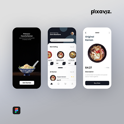 Ramen Order App UI UX Design app branding design graphic design illustration logo modern ui ux vector