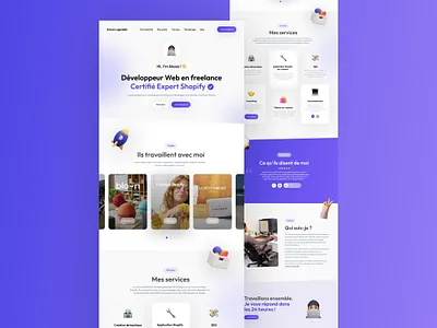 E-Commerce Freelance's Portfolio branding concept design ecommerce illustration interface logo modern portfolio redesign startup typography ui ux vector