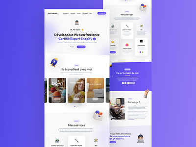 E-Commerce Freelance's Portfolio branding concept design ecommerce illustration interface logo modern portfolio redesign startup typography ui ux vector