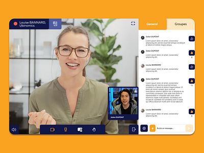 Video chat platform branding design graphic design illustration ui