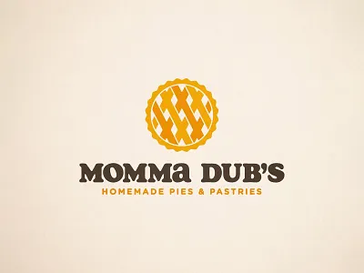 LOGO 28/30 - Mamma Dub’s bakery baking lattice logo monogram pie