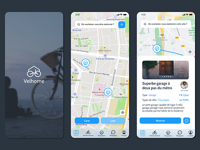 Velhome - Bike storage app bike branding design graphic design ui valhome