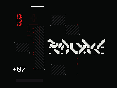 Cryptic Neo-Techno Poster Concept concept cryptic language mech mechanic neo neutechno print robots techno technological
