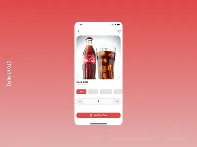 Daily UI 012 | E-Commerce coca cola daily ui 012 e commerce red
