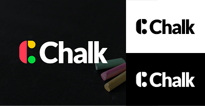 Chalk - Colorful "C" Logo Design brand identity branding creative education educational graphic design learning logo logotype minimal modern typography