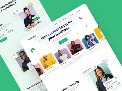 SaaS company | Hiring service business design landing page saas service ui ux webdesign website