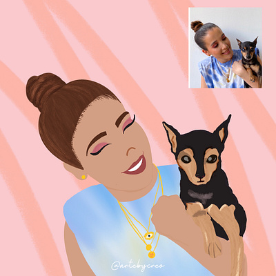 Pet Illustration illustration person illustration procreate